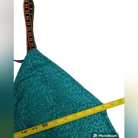 Pitusa Green Leopard Maxi V Neck Sleeveless Sun Coverup Dress Standard (… - Picture 4 of 7